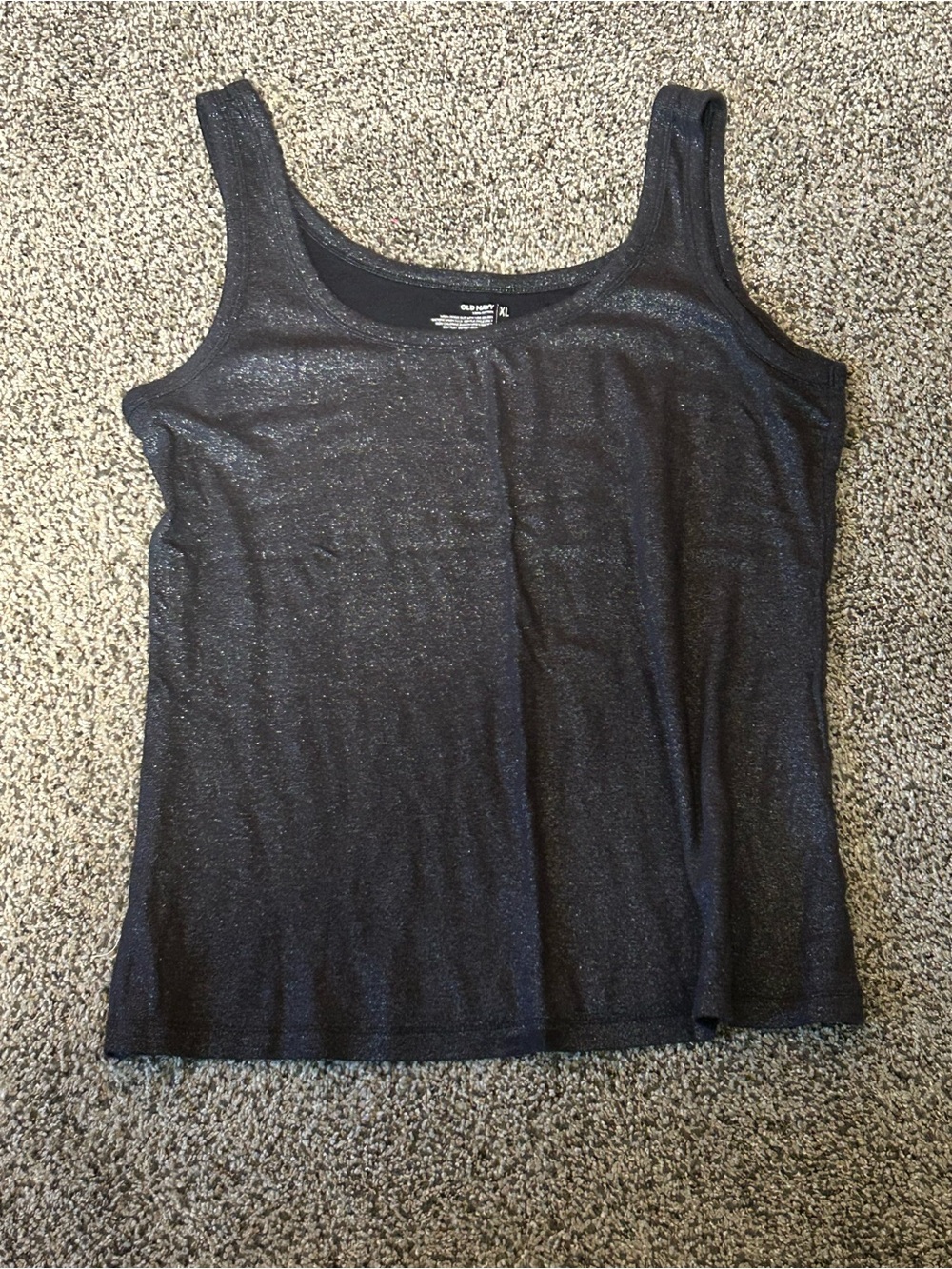 Old Navy Metallic Black Tank Top